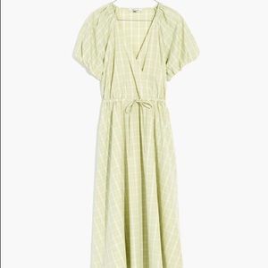 Large Madewell plaid green dress